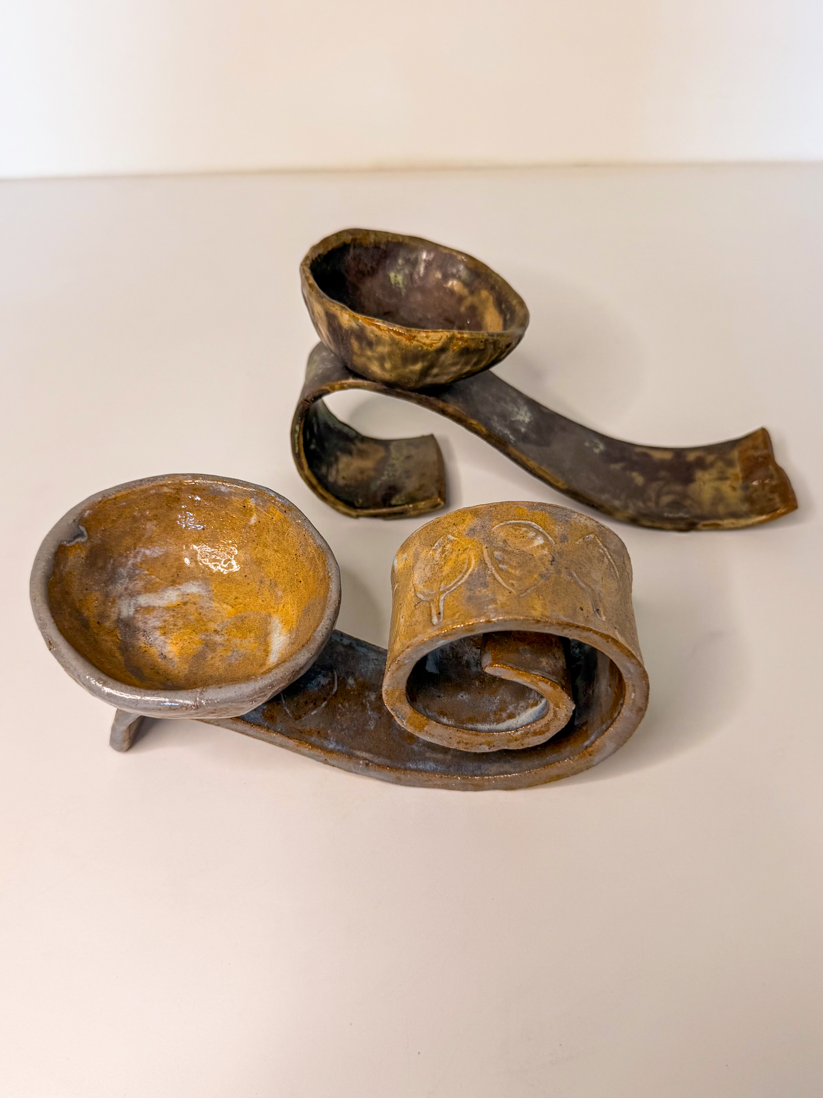 Conjunto castiçal espiral 1 e 2